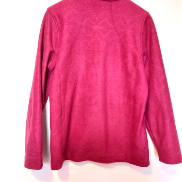 WOOLRICH | Women's Fleece Full Zip Jacket Fushia Size Medium - Picture 2 of 6